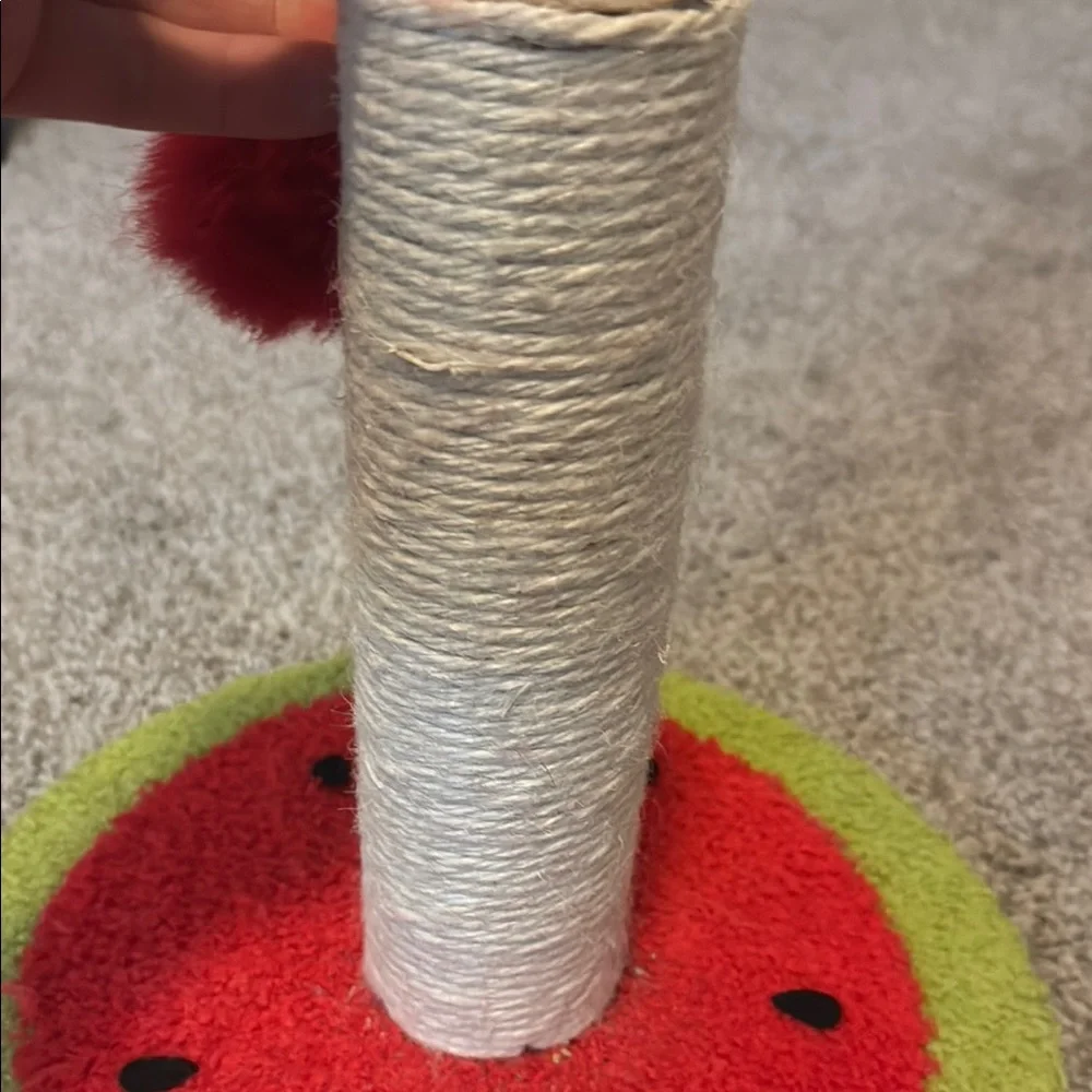 Watermelon Cat Scratching Post with Pom Pom